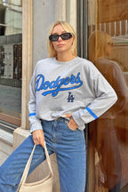 Gri Los 59 Ön-Arka Baskılı Oversize Kadın Sweatshirt