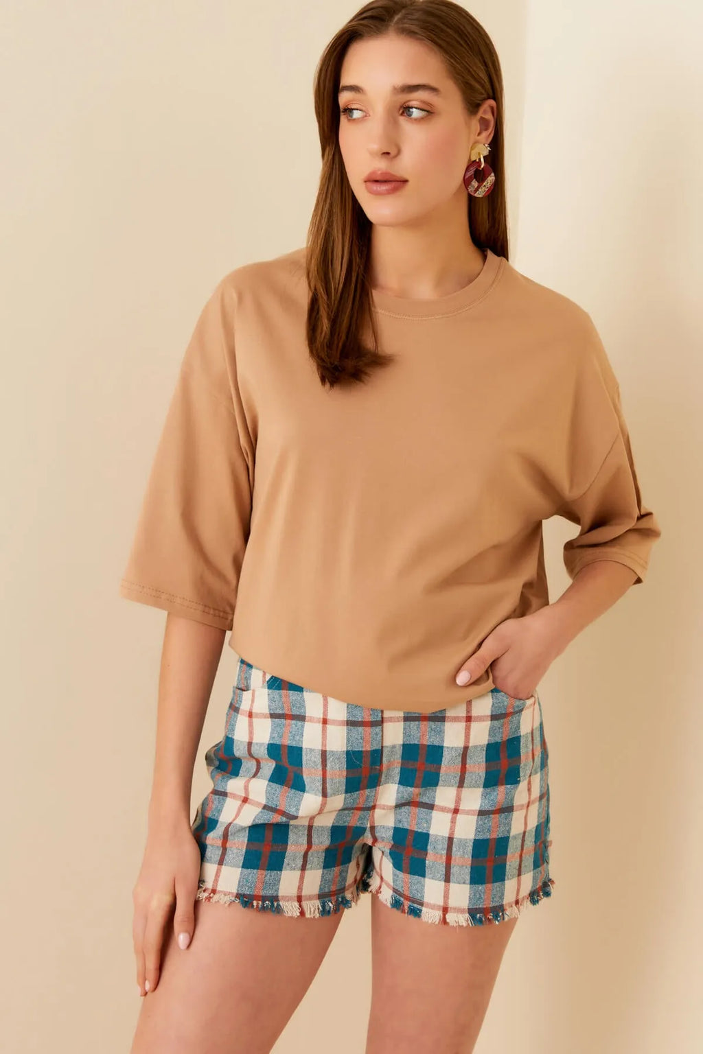Vizon Extra Oversize Kadın Basic Tshirt