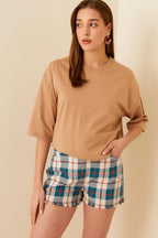 Vizon Extra Oversize Kadın Basic Tshirt