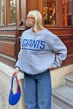 Gri Giants Nakışlı İçi Pamuklu Kadın Sweatshirt